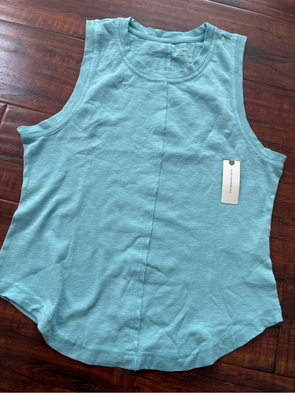 NWT Anthropologie Women’s Light Blue Sleeveless Tank Top by Pilcro- size L
